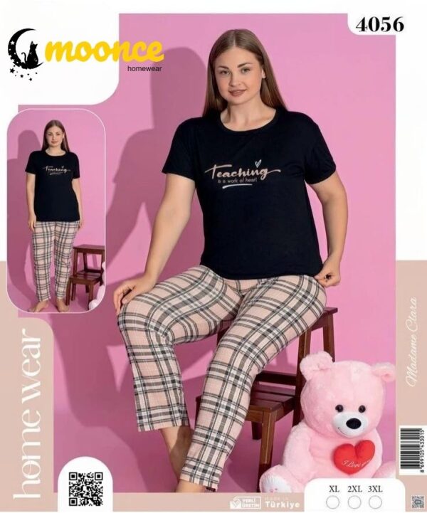 Moonce 4056 Piżama bawełna