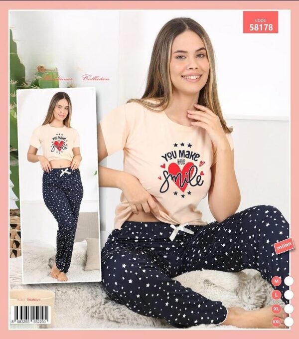 Moonce 58178 Piżama bawełna