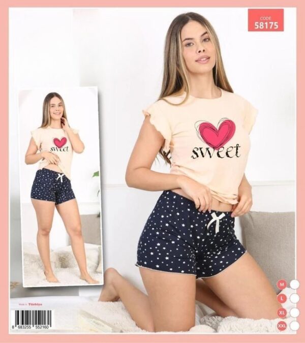 Moonce 58175 piżama kr szorty