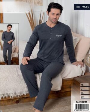 piżama męska bawełniana ocieplane 7515