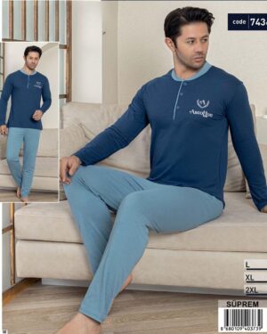 piżama męska bawełniana 7436