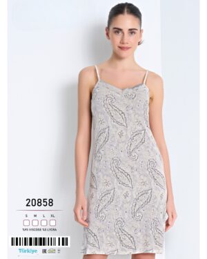 Koszula Nocna z Wiskozy Paisley – Elegancja i Komfort 20858